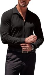 COOFANDY Men's Muscle Fit Dress Shirts Wrinkle-Free Long Sleeve Casual Button Down Shirts - Image 4