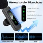 USB C Mini Wireless Lavalier Microphone for iPhone/Android,Lapel Mic with Magnetic Clip-on for Record Video，Lav Mic with LED Display Podcast Vlog Content Creator Interview - Image 6
