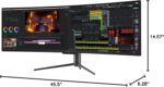 INNOCN 49" Curved Gaming Monitor 144Hz Ultrawide 32:9 WDFHD 3840 x 1080P, R1800, 99% sRGB, HDR400, USB Type C, DisplayPort, HDMI, Built-in Speakers, Height/Tilt Adjustable - 49C1G - Image 11