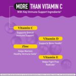 Airborne Elderberry + Zinc & Vitamin C Gummies For Adults, Immune Support Vitamin D & Zinc Gummies With Powerful Antioxidant Vitamins C D & E - 50 Gummies, Elderberry Flavor - Image 4