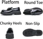 Mens Leather Slip-On Platform Dress Tassels Loafers Non-Slip Low Top Round Toe Chunky Penny Shoes for Business Casual Dress Prom Party - Image 5