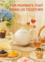 Sweese Porcelain Teapot, 40 Ounce Tea Pot - Large Enough for 5 Cups, White - Image 7