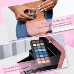 Color Nymph Starter Makeup Kit for Tweens Girls, Train Case for Women Full Kit with Eye Shadow, Lipstick, Blush, Brushes, Lipgloss, Mascara, Brow Wax and Mirror Pink Full Starter Cosmetics Set - Image 8