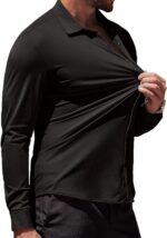 COOFANDY Men's Muscle Fit Dress Shirts Wrinkle-Free Long Sleeve Casual Button Down Shirts - Image 3