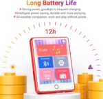 128GB MP3 Player Bluetooth 5.3 with 2.4" Full Touch Screen，MECHEN Portable Digital Music Player with HD Speaker，FM Radio, HiFi Lossless Sound, Recording, Support up to 512GB. - Image 8