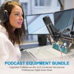 Podcast Equipment Bundle,Audio Interface and XLR Condenser Microphone, Studio Equipment with 48V Phantom Power, Bluetooth for Podcast, Streaming, Voice Over, Singing, PC, Smartphone - Image 10