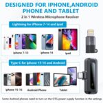 Wireless Microphone Mini Mic for iPhone/Android Phone, LED Display Lavalier Microphone for Video Recording Clip on Lapel Lav Mics Vlog YouTube TikTok - Image 5