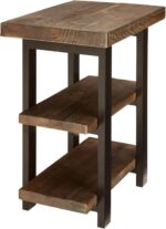 Pomona 3-Tier Solid Wood End Table with Storage Shelves – Rustic Industrial Space-Saving Side Table or Nightstand for Living Room, Bedroom, or Entryway by Alaterre Furniture - Image 10