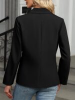 ELLEVEN Womens Blazer Business Casual - Long Sleeve Slim Fit Work Office Suit Jacket with Pockets - Image 4