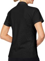 Casei Womens Polo Shirts Golf Shirts Quick Dry Moisture Wicking Black and White Polo Shirt - Image 3