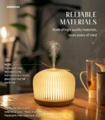 mimicat Quiet Aromatherapy Diffuser Glass: 230ML Ultrasonic Cool Mist Scent for Home with Night Light - Aesthetic for Women Girls - Image 5