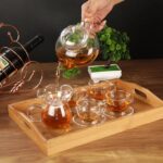 Glass Teapot Stovetop Safe-Clear Teapot with Removable Infuser-Loose Leaf and Blooming Tea Maker (20.3oz) - Image 7
