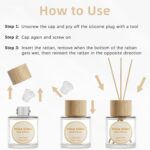 Reed Diffuser Set, Binca Vidou Lavender Orange & Lemon Natural Scent Oil Diffusers with Sticks for Home Office Bathroom Aromatherapy Decor 1.69oz x 2 - Image 5