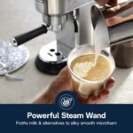 De’Longhi Dedica Arte Espresso Machine with My LatteArt Steam Wand (Milk Frother), 15-Bar Pump & 3-Level Temp Control - Compact Espresso Maker for Latte & Cappuccino - Italian Stainless Steel Design - Image 5