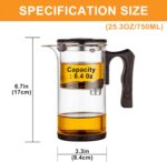 Enchanti Tea Pot - 750ml/25.4oz Magic Witchcraft Enchanted Glass Teapot with Strainer Loose Leaf Tea Innovative Water Separation Magnetic Teapot,Borosilicate Glass Tea Infuser Elegant Gift Packaging - Image 4
