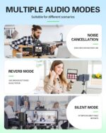 Tearstone Wireless Lavailer Microphone for iPhone, Android, Camera, Professional Wireless Mini Microphone, 4 in 1 Condenser Lapel Mic for Interview Video Podcast Vlog YouTube ASMR TikTok (2 Pcs) - Image 8