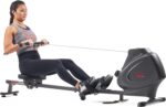 Sunny Health & Fitness Multi-Function Premium Magnetic Rowing Machine, Bicep Curls, Upward Rows, Seated Rows, Foldable Slide Rails, Digital Monitor, Optional Free SunnyFit App Connection - Image 2