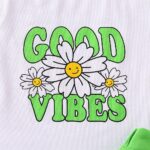 Kids Toddler Girl Summer Clothes Letter Printed T-Shirt Top＋ Floral Skirt 2pcs Girl's Skirt Set - Image 6