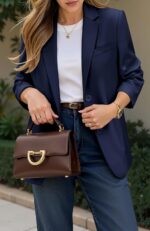 Women's Casual Business Blazer Notched Lapel One Button Open Front Long Sleeve Blazers Office Work Suit Jackets - Image 7