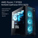 MSI Aegis ZS2 RTX 5070 Gaming Desktop, AMD Ryzen 7 9700X(Intel i9-14900F), NVIDIA RTX 5070, Liquid RGB Cooler, 64GB DDR5 RAM, 2TB SSD, RGB Backlit KB, Wi-Fi 7, Bundle with SL660 512GB Portable SSD - Image 7