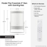 Samsung 30” - 100” The Freestyle 2nd Gen with Gaming Hub Smart Portable Projector, FHD, HDR, Big Screen Home Theater Experience, 360 Sound, SP-LFF3CLAXXZA, 2023 Model - Image 3