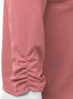 DOUBLJU Ruched 3/4 Sleeve Open Front Draped Blazers Business Casual Basic Work Jackets for Womens Clothes with Plus Size - Image 5