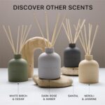 Craft & Kin Reed Diffuser Set - Santal Woods, Reed Diffusers for Home with Fragrance Sticks - The Earthenware Collection, 6.7oz Alcohol-Free, Essential Oils - Image 8