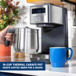 GE Drip Coffee Maker With Timer | 10-Cup Thermal Carafe Pot Keeps Coffee Warm for 2 Hours | Adjustable Brew Strength | Wide Shower Head for Maximum Flavor | Kitchen Essentials | Stainless Steel - Image 6