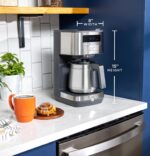 GE Drip Coffee Maker With Timer | 10-Cup Thermal Carafe Pot Keeps Coffee Warm for 2 Hours | Adjustable Brew Strength | Wide Shower Head for Maximum Flavor | Kitchen Essentials | Stainless Steel - Image 8