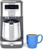 GE Drip Coffee Maker With Timer | 10-Cup Thermal Carafe Pot Keeps Coffee Warm for 2 Hours | Adjustable Brew Strength | Wide Shower Head for Maximum Flavor | Kitchen Essentials | Stainless Steel - Image 2