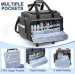 Damero Rolling Medical Bag with Detachable Trolley, Empty Emergency Response Supplies Bag with Removable Dividers, Medical Equipment Storage Bag for Home Health Nurses, Doctors, EMT, EMS, Gray - Image 5