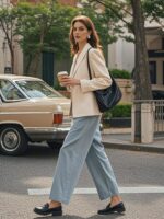 Belle Poque Women's Linen Blazer Lightweight Long Sleeve Shawl Lapel Suit Jacket Coat for Office Work Travel - Image 5