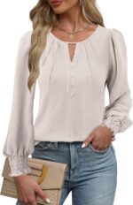 BMJL Womens Dressy Casual Blouses Business Work Tops Long Sleeve Shirts Fall Clothes 2024 - Image 2