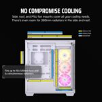 CORSAIR 3500X ARGB Mid-Tower ATX PC Case – Panoramic Tempered Glass – Reverse Connection Motherboard Compatible – 3X CORSAIR RS120 ARGB Fans Included – White - Image 7