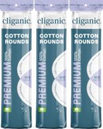 Cliganic Premium Cotton Rounds for Face (300 Count) - Makeup Remover Pads, Hypoallergenic, Lint-Free | 100% Pure Cotton (Packaging May Vary) - Image 2