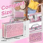Color Nymph Starter Makeup Kit for Tweens Girls, Train Case for Women Full Kit with Eye Shadow, Lipstick, Blush, Brushes, Lipgloss, Mascara, Brow Wax and Mirror Pink Full Starter Cosmetics Set - Image 7