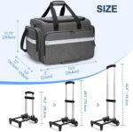 Damero Rolling Medical Bag with Detachable Trolley, Empty Emergency Response Supplies Bag with Removable Dividers, Medical Equipment Storage Bag for Home Health Nurses, Doctors, EMT, EMS, Gray - Image 6