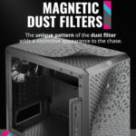 Cooler Master MasterBox Q300L Micro-ATX Tower with Magnetic Design Dust Filter, Transparent Acrylic Side Panel, Adjustable I/O & Fully Ventilated Airflow, Black (MCB-Q300L-KANN-S00) - Image 3