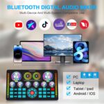 Podcast Equipment Bundle,Audio Interface and XLR Condenser Microphone, Studio Equipment with 48V Phantom Power, Bluetooth for Podcast, Streaming, Voice Over, Singing, PC, Smartphone - Image 8