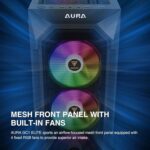 GAMDIAS ATX Mid Tower Gaming Computer PC Case Tempered Glass, Built-in 4X 120mm ARGB Case Fans, Front Airflow Mesh, Up to 6x120mm Fans, 340mm GPU/VGA, 360mm AIO/Radiator, 160mm CPU Cooler - Image 6