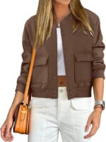 ANRABESS Women Cropped Bomber Jacket 2025 Fashion Casual Trendy Varsity Y2k Jackets Fall Outfits - Image 2