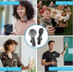 Wireless Microphone Mini Mic for iPhone/Android Phone, LED Display Lavalier Microphone for Video Recording Clip on Lapel Lav Mics Vlog YouTube TikTok - Image 8