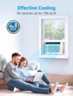 Midea MAW05R1JWT-B Electronic 5K 5,000 BTU, 3-in-1 Fan/Dehumidifier Window AC Unit, Easycool Air Conditioner with Remote Control, Cools up to 150 Sq. Ft, Fits Bedroom, Study, Office, White - Image 5