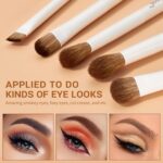 Jessup Makeup Brushes 14Pcs Makeup Brush Set Premium Synthetic Powder Foundation Contour Blush Concealer Eye Shadow Blending Liner Make Up Brush Kit Light Grey T329 - Image 6