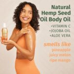 HEMPZ Sweet Pineapple & Honey Melon Herbal Hydrating Multi-Purpose Body Oil for Body - Moisturizing Bath, Shower, or Shaving Oil for Dry or Sensitive Skin for Women & Men, 6.76 Oz - Image 5