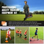Agility Ladder, Speed Training Equipment Set, 20ft Agility Ladder, 12 Soccer Cones, 4 Hurdles, Jump Rope, Running Parachute, Basketball Football Soccer Training Equipment for Kids, Youth, Adults - Image 8