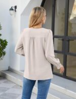 BMJL Womens Dressy Casual Blouses Business Work Tops Long Sleeve Shirts Fall Clothes 2024 - Image 3