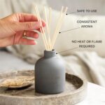 Craft & Kin Reed Diffuser Set - Santal Woods, Reed Diffusers for Home with Fragrance Sticks - The Earthenware Collection, 6.7oz Alcohol-Free, Essential Oils - Image 6