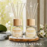 Reed Diffuser Set, Binca Vidou Lavender Orange & Lemon Natural Scent Oil Diffusers with Sticks for Home Office Bathroom Aromatherapy Decor 1.69oz x 2 - Image 6