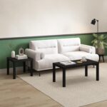 Furinno Classic Simple Coffee Table for Living Room, 38.98 (W) x 17.52 (H) x 18.9 (D) Inches, Black - Image 3